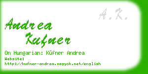 andrea kufner business card